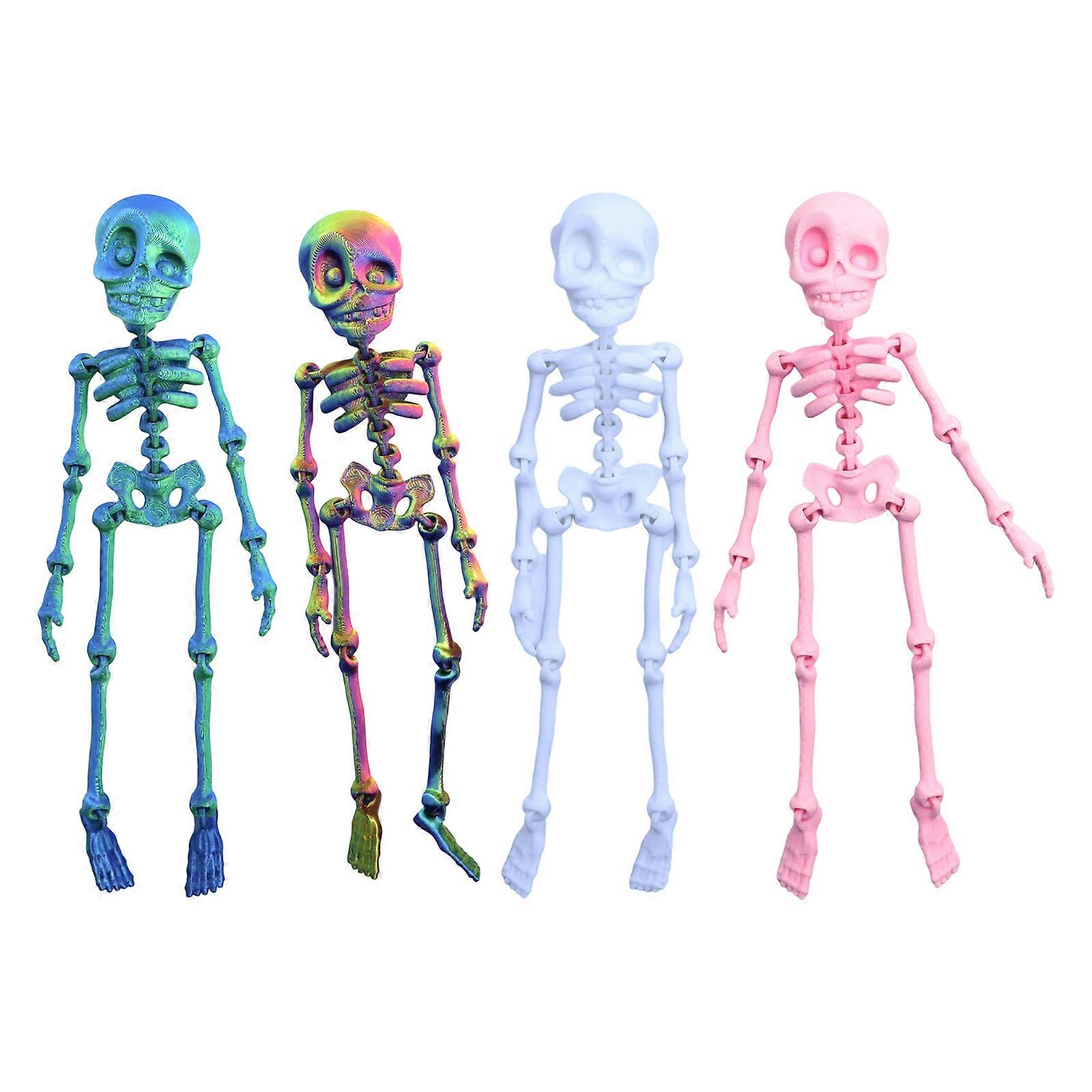 Adjustment Magnetic Skeleton Decoration Features Movable Joints 3D Printed From Biodegradable For Home Styling Multicolor