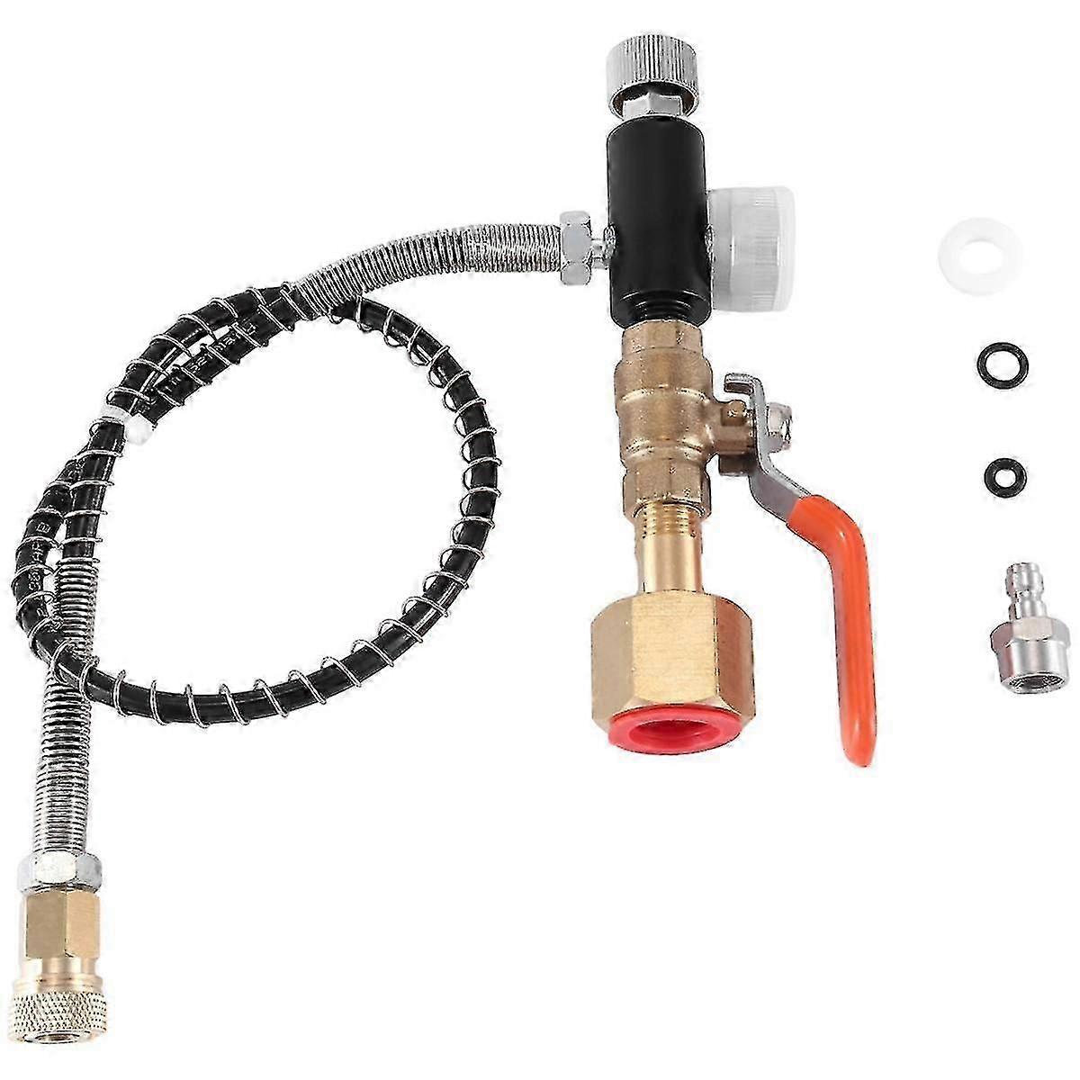 Charging Valve Connector, Carbon Dioxide Inflation Connector M11x1 Thread Quick Connect Adapter W21