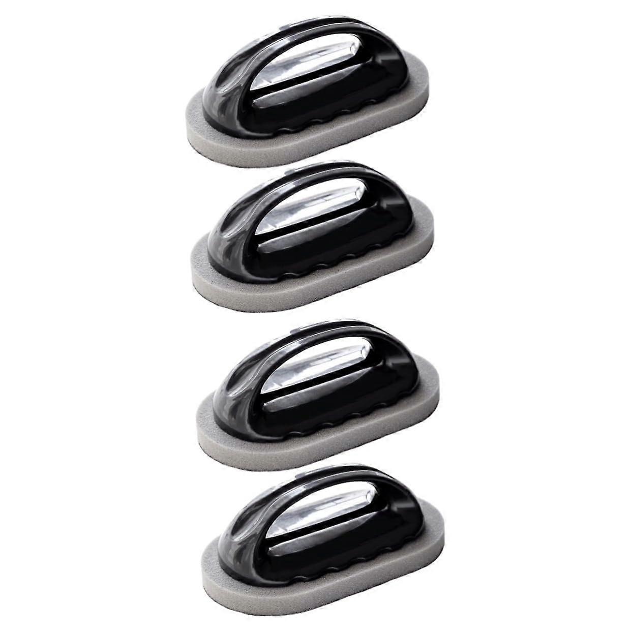 Dish Scrub Sponges with Handle Set of 4 Ergonomic NonScratch Brushes for Pots and Dishes