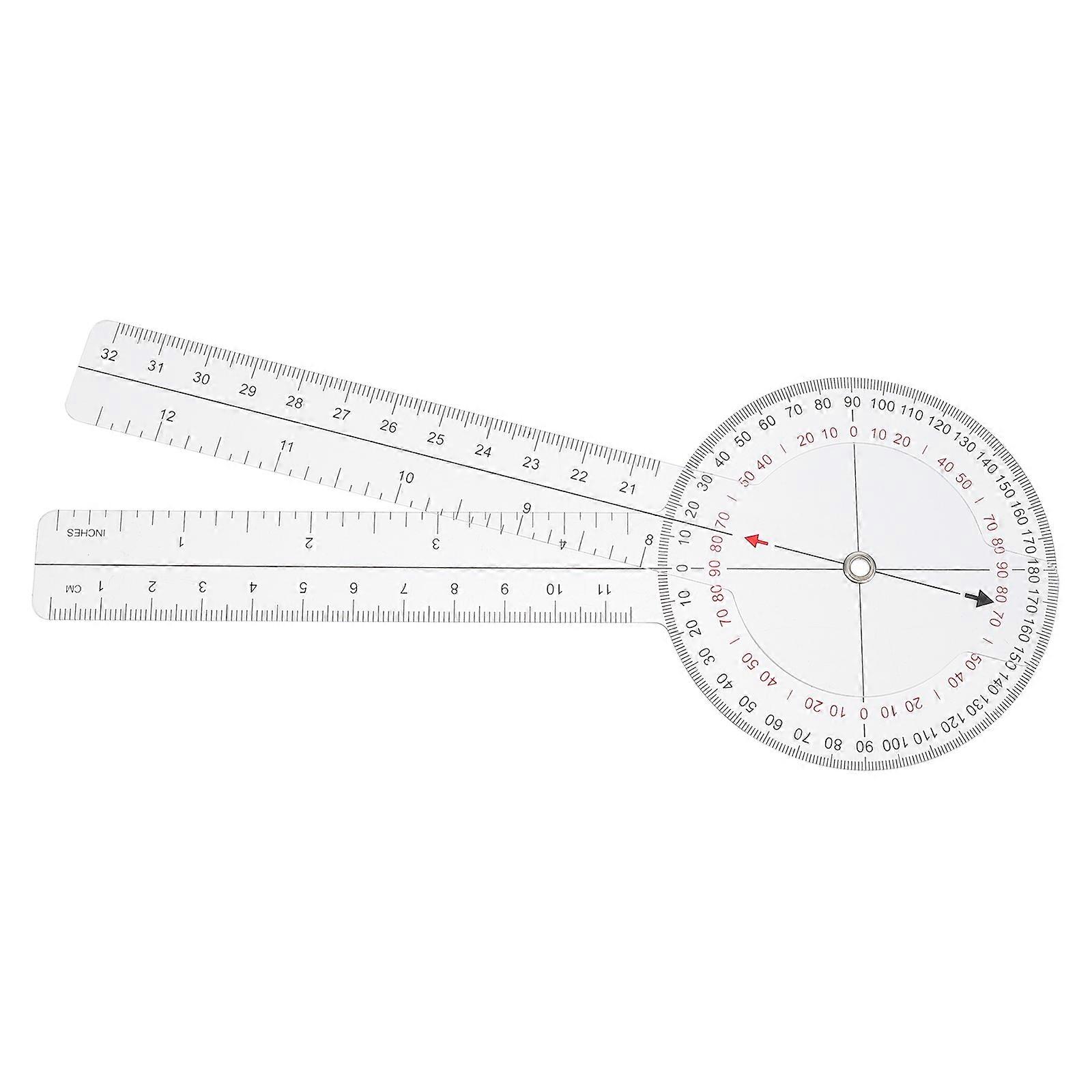 1pc Angle Ruler Goniometer Ruler Plastic Goniometer Protractor for Measurement