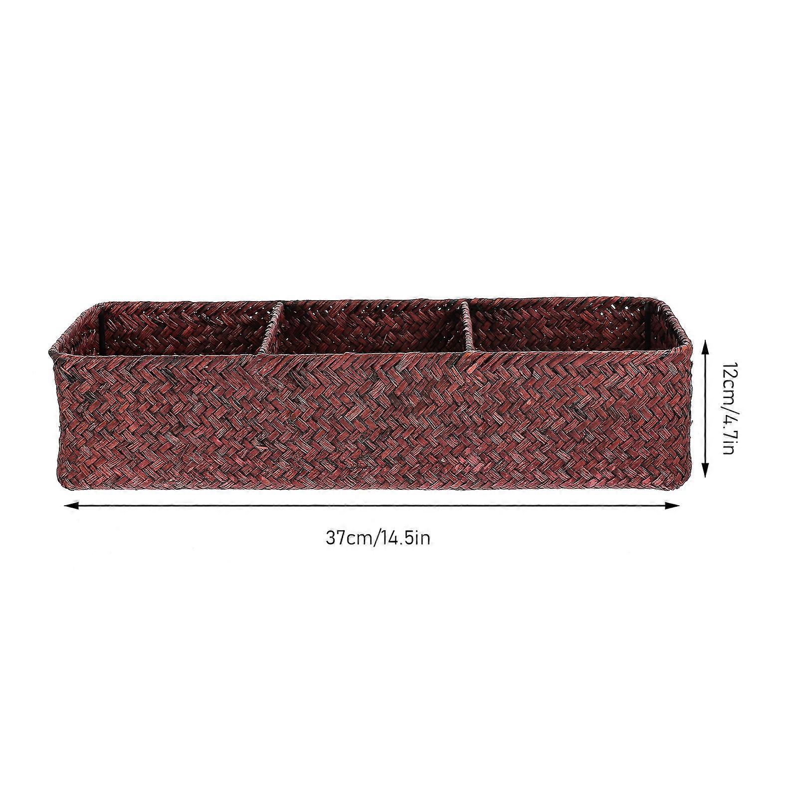 Multipurpose Divided Basket Storage Box 37X12X8CM Decoration 1Pack