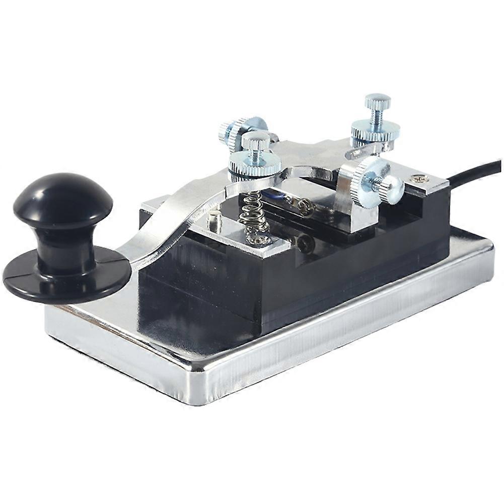 CW Morse Key Manual Telegraph Morse Key for Shortwave Radio DIY Telegraph Key Radio Communication Teaching Aids 3.5MM