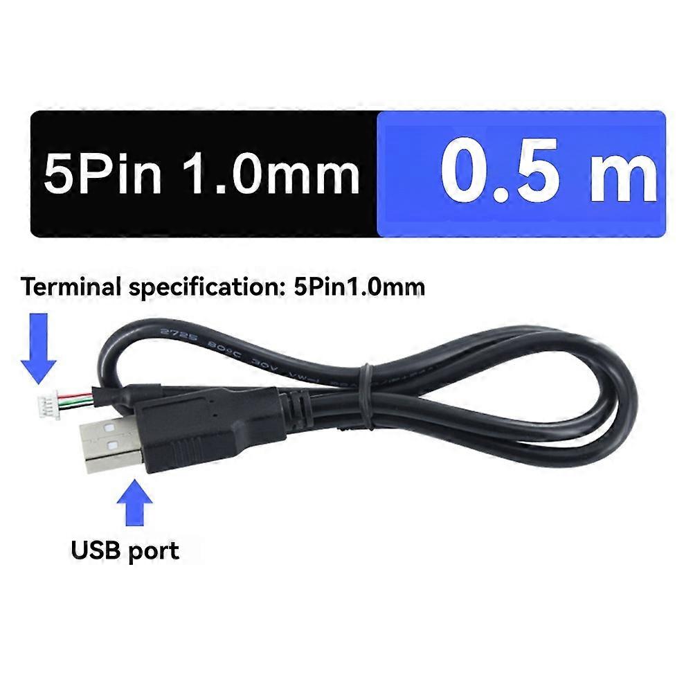 5Pcs USB to 5Pin Cable for Camera Modules Camera Module Data Connection Cable 5P 1.0mm 0.5 Meters