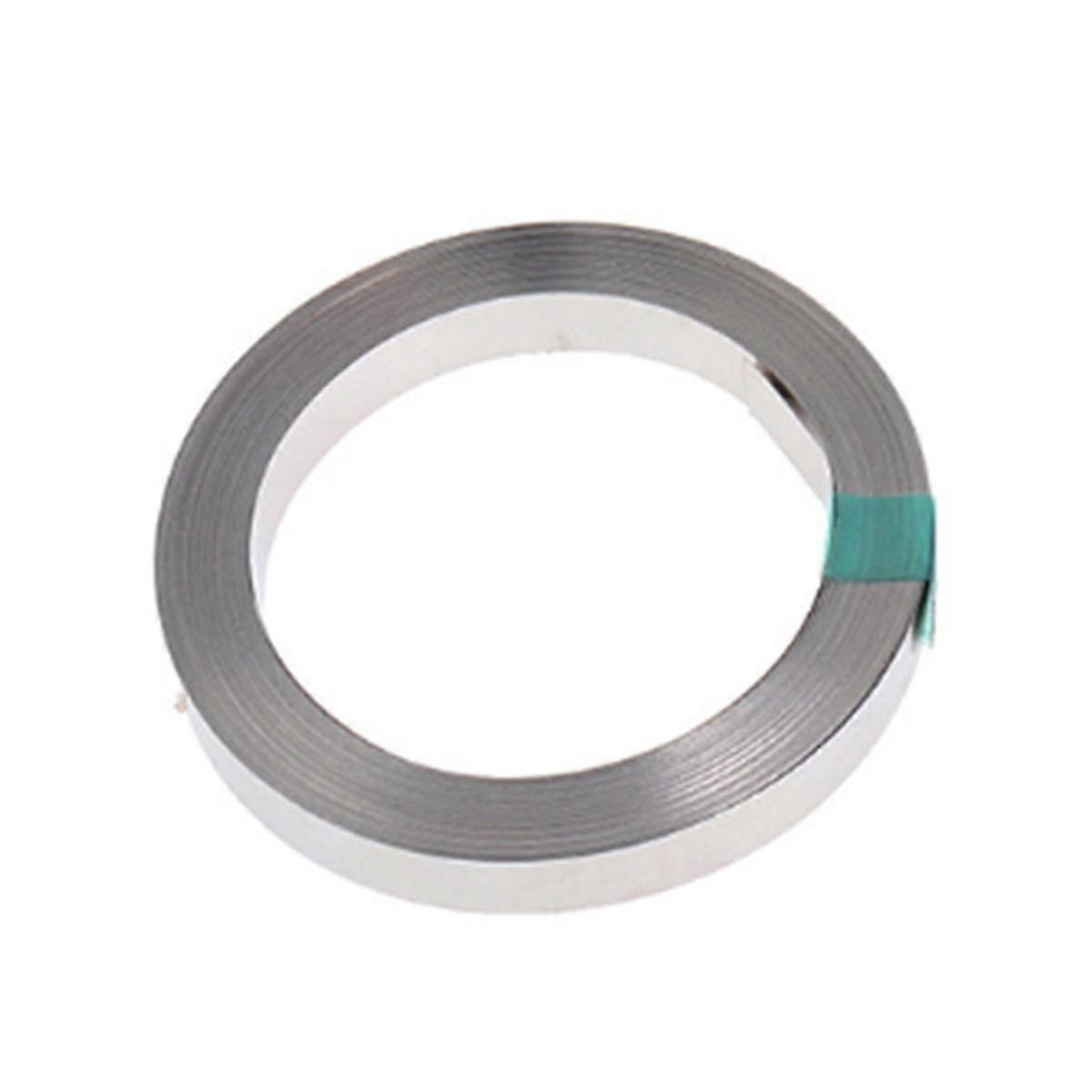 1 rouleau de 10 mètres de bande d'acier nickelé, ruban d'acier pour plaque de connexion, soudage par points et batteries, 15 x 0,15 mm (l x ép.) hwy