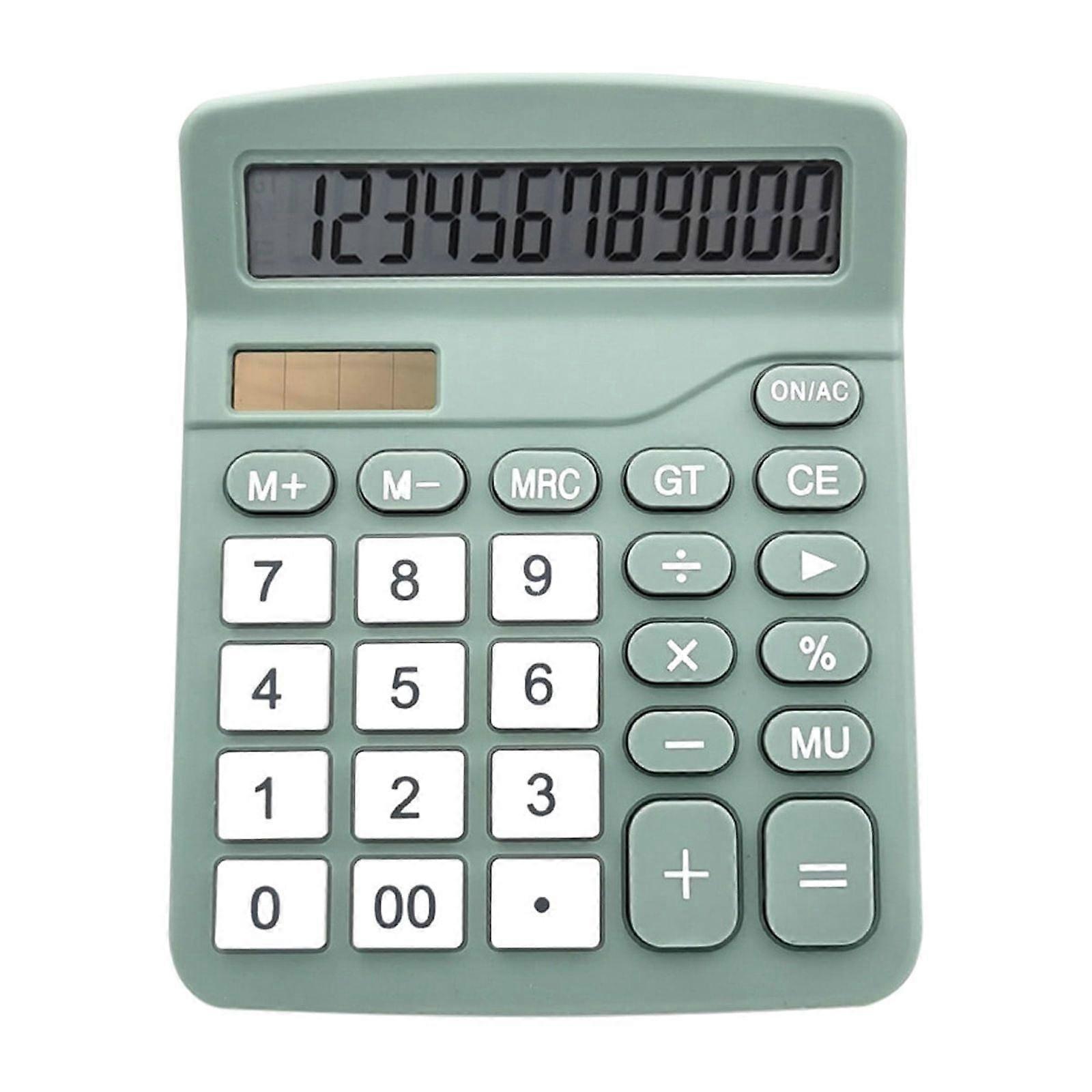 Deals！Basic Calculator for Students,Dual-Power Handheld Desk Calculator with 12 Digit Large LCD Display,Suitable for School,Business,Office,Home