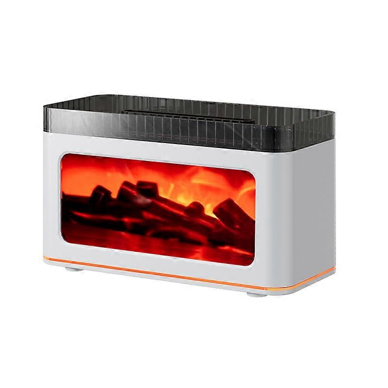 Cozy Winter Gift: 200ml Charcoal Fire Pattern Humidifier with Color-Changing Glow, Quiet Mist for Bedroom or Desk - Perfect Chri