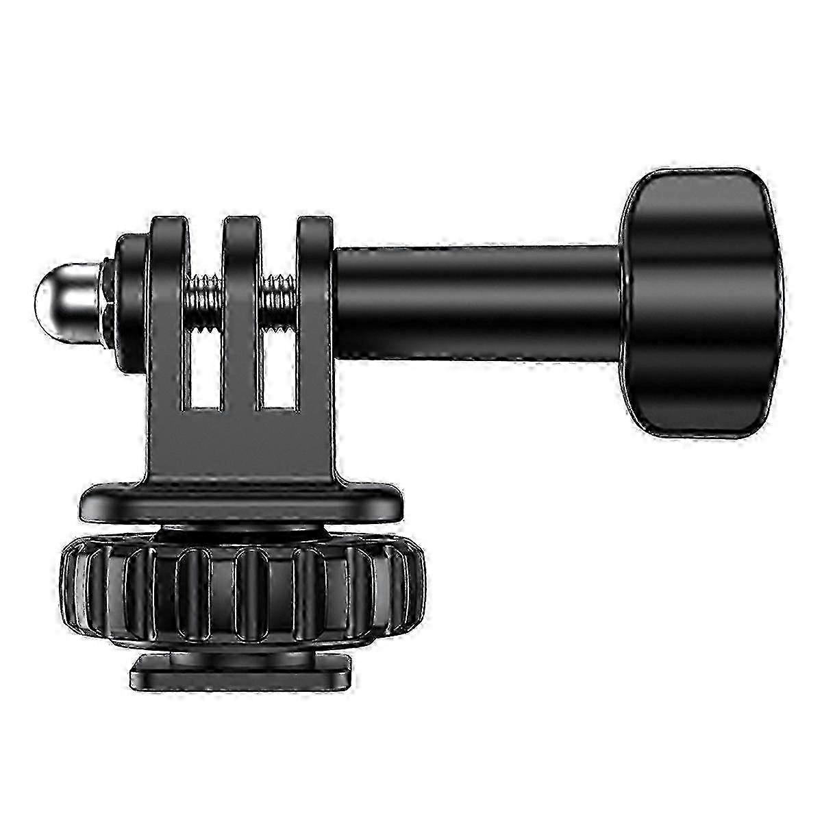 Action Camera Cold Shoe Adapter with 180° Adjustment, 1/4 Inch Screw Hole, Compatible with for GoPro