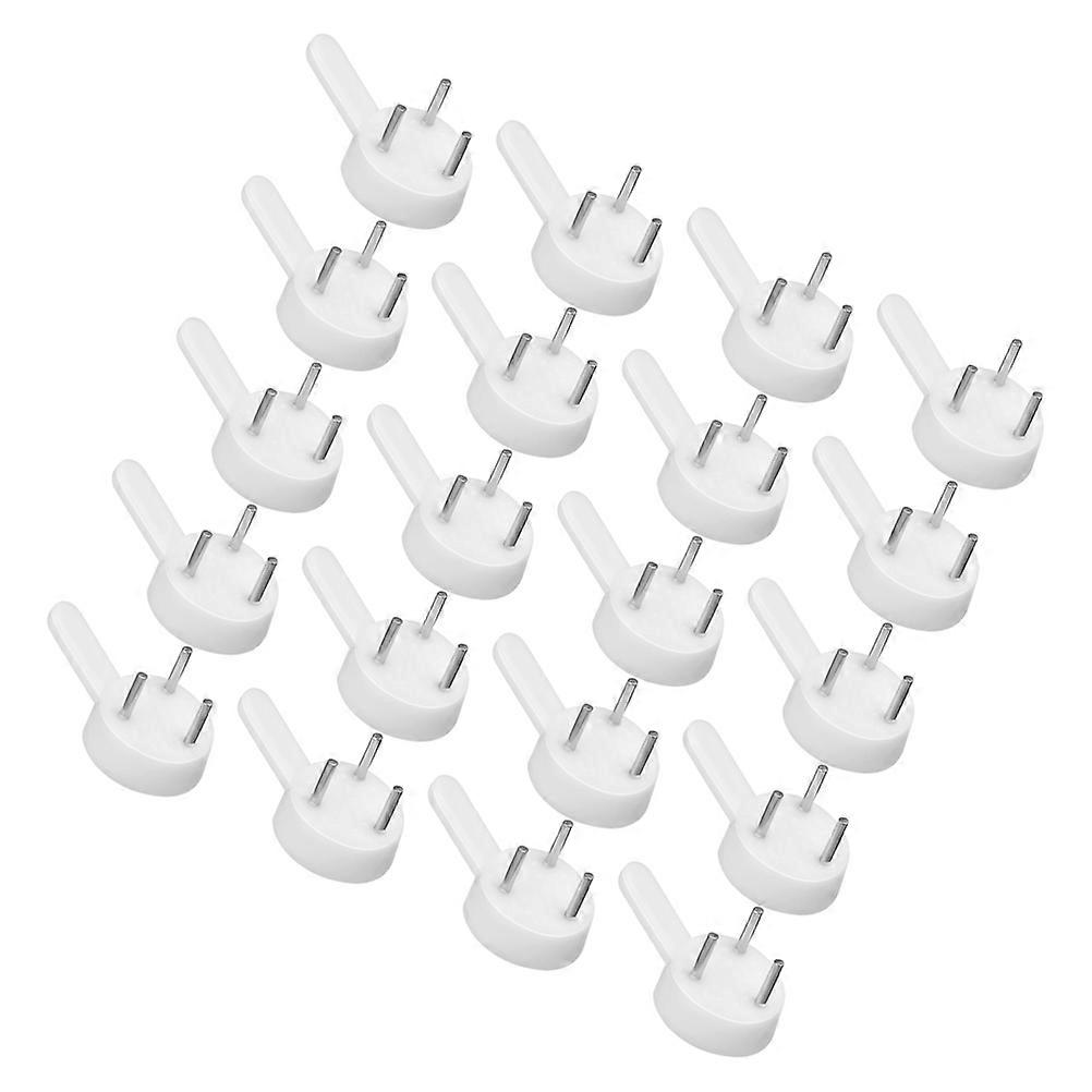 Invisible Picture Frame Hanger Plastic Hook for Wall Mount 50Pcs White