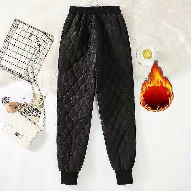 Novas calças de inverno de algodão grosso e quente com calças largas e casuais de Haren