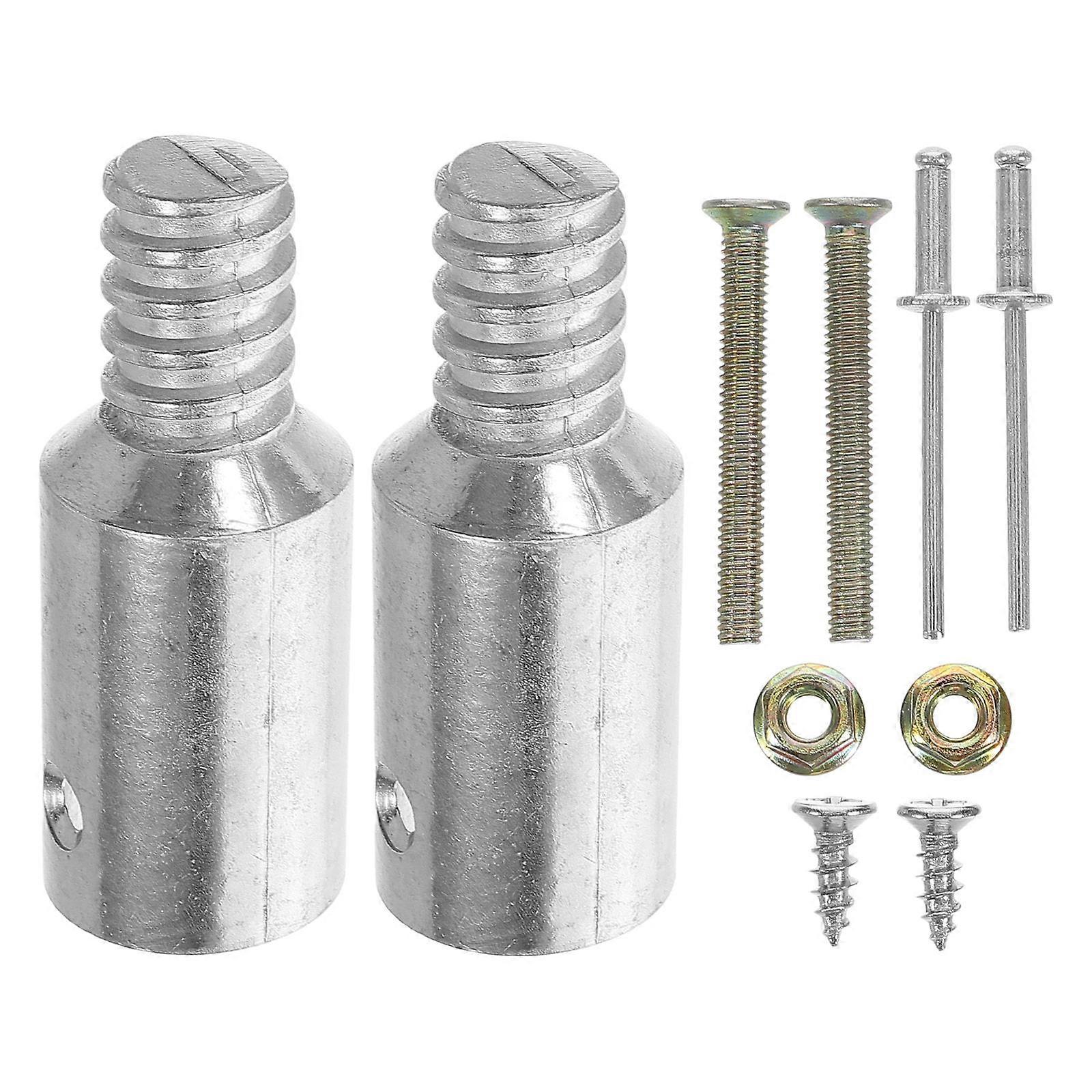 1 Set Threaded Tips Replacement for Extension Poles Repairing Push Broom Handle Threaded End for Wood or Metal Poles Silver 25 MM