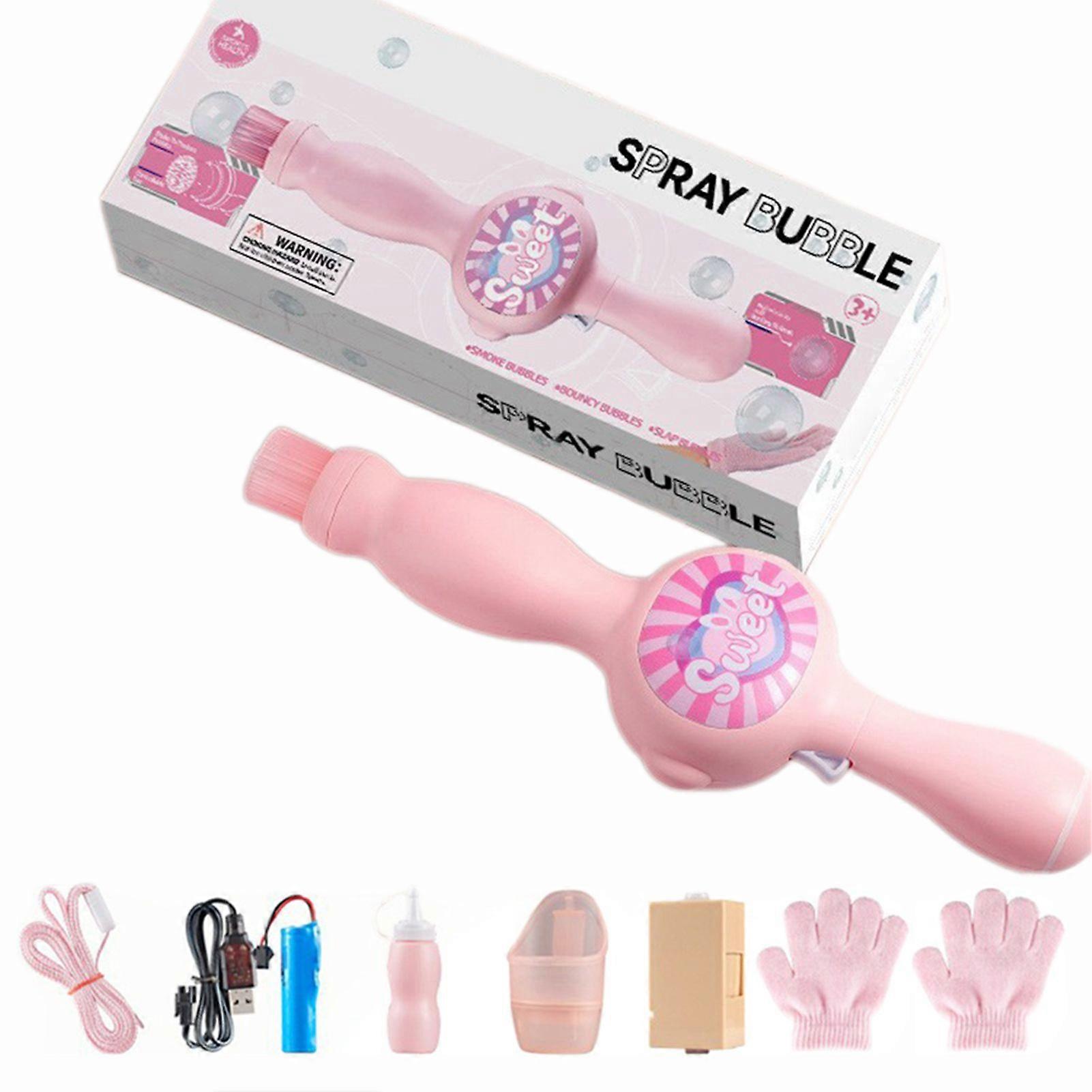 Puff-Pop Bubble Maker Magics Bubble Makers Elastic Bubble Fog Wand Kit for Boys Girls