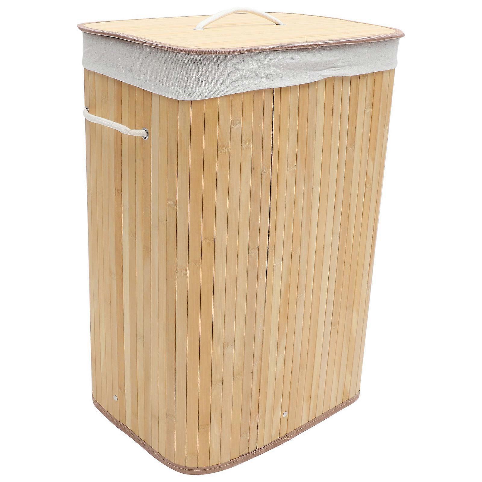 Khaki Foldable Laundry Basket for Storage with Convenient Handles Eco-Friendly Plastic 1