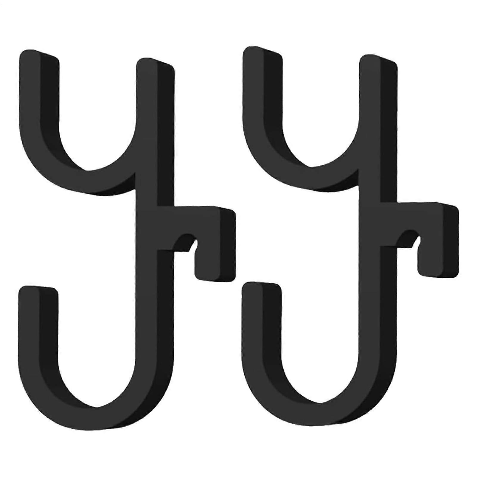 Universal Car Headrest Umbrella Hook, 2 Pack Space Saving Dual Hooks for Car Seat Back Organizer, Black