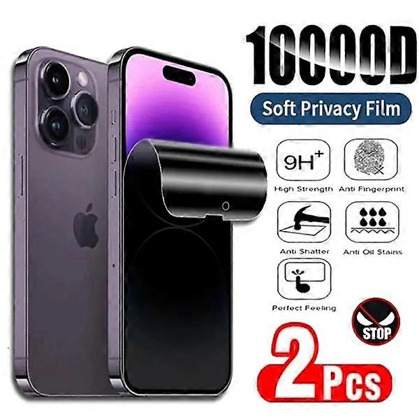2-Pack Privacy Hydrogel Screen Protector compatible with iPhone 6/7/8/14/13/12/11/15/16 Pro Max Plus Mini X XR XS Max 13Pro Max