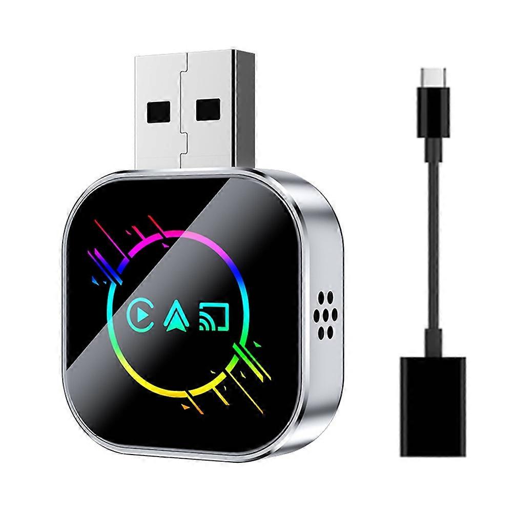 3 in 1 Wireless Carplay Smart Mirror Link Carplay Android Auto USB Adapter Wired Carplay to Wireless Carplay Black