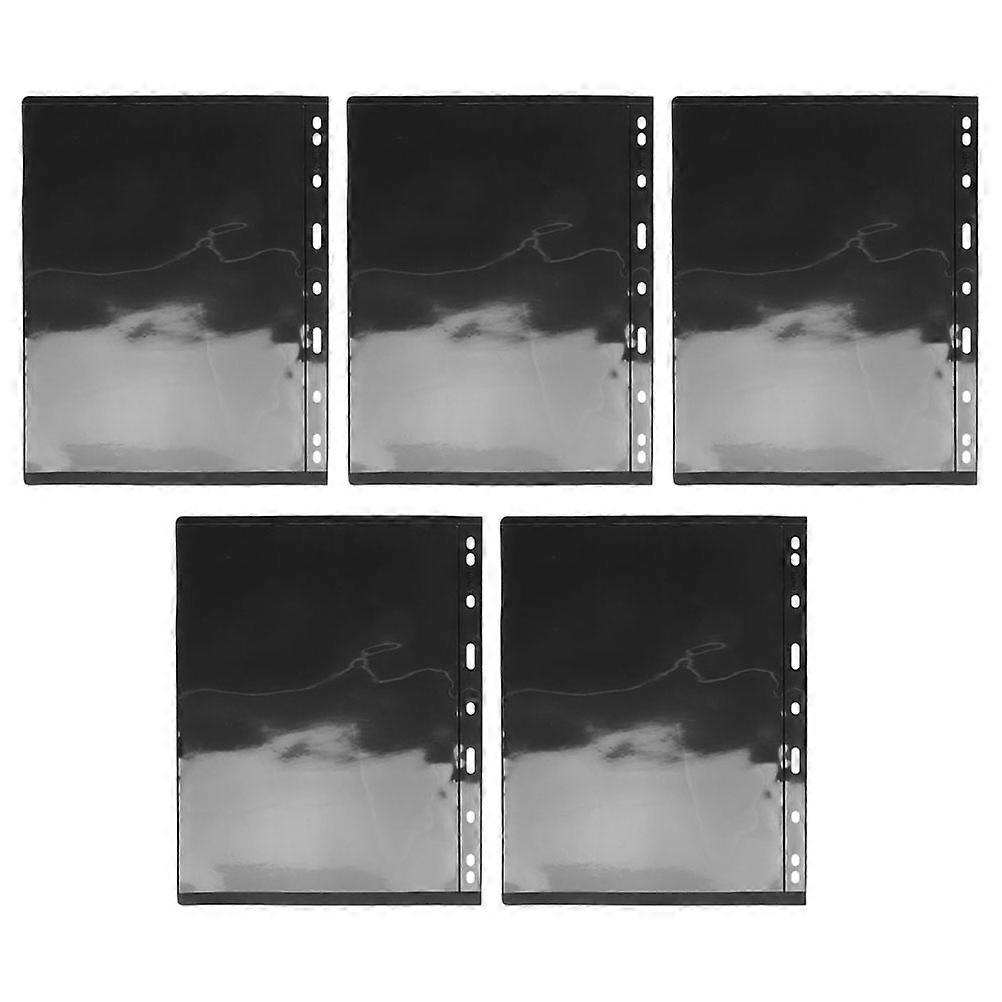 Stamp Collectors Pages for Storage 10Pcs Black Background Loose-Leaf Sheets