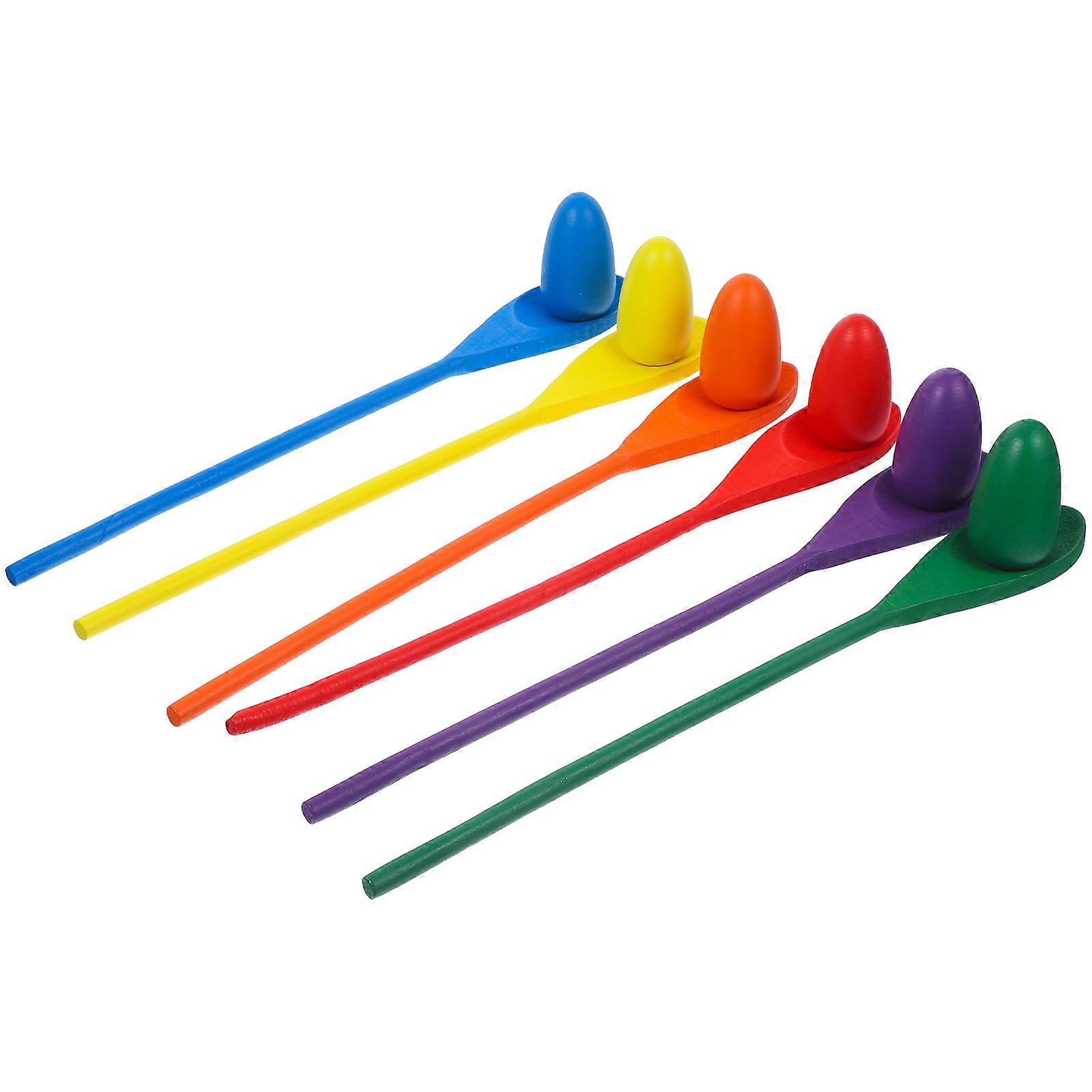 Assorted Color Wooden Balancing Game for Playing 6Pcs Sensory Toy