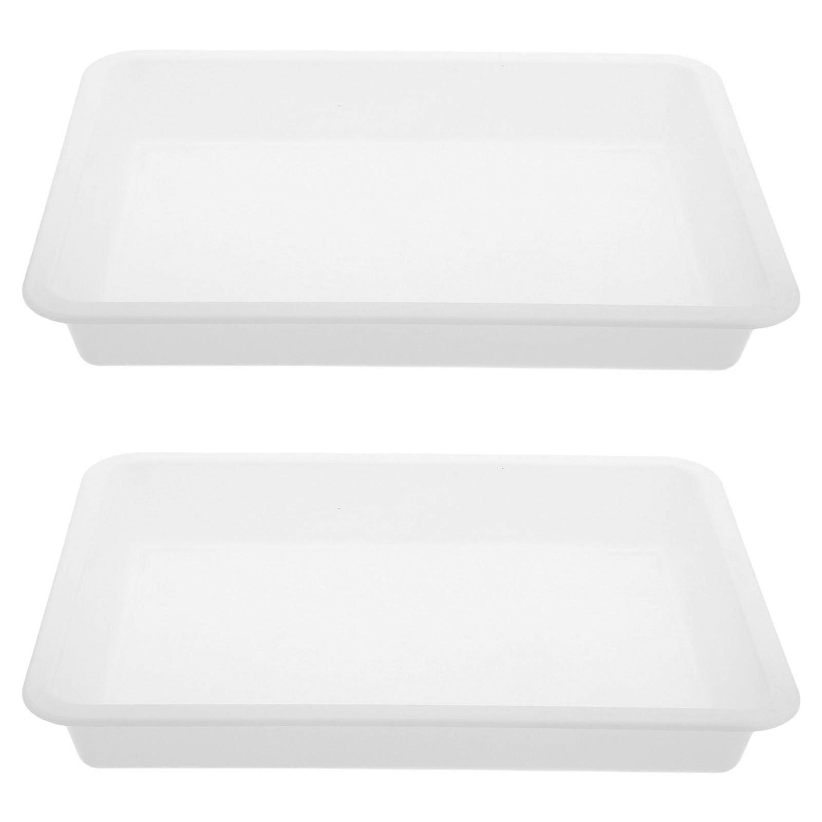 Drain Tray for Organizing with 8Pcs White Plastic Activity Trays