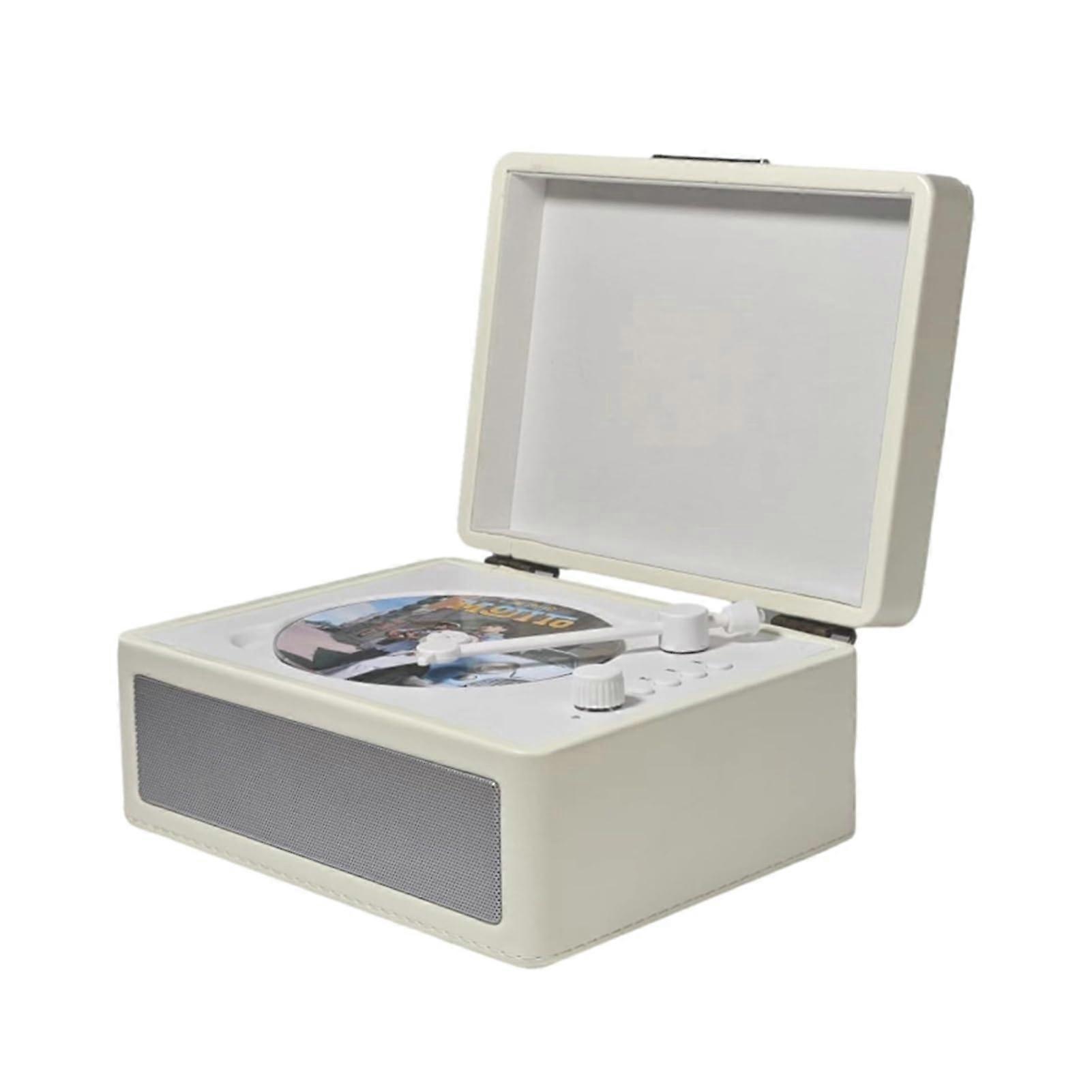 CD Player Bluetooth Cassette Record Player With USB Drive Playback Infrared Remote Control Two Built In Speakers White