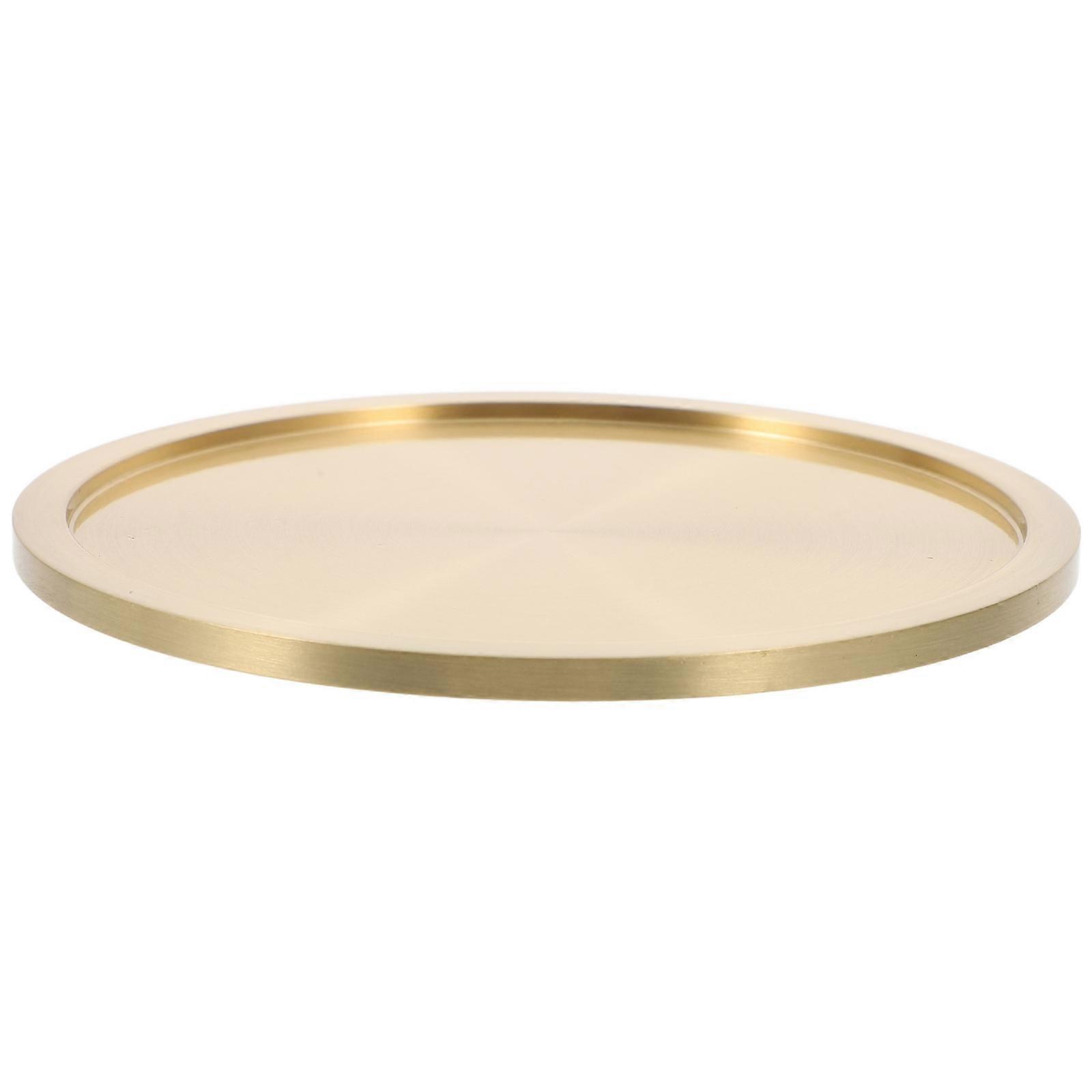 Square Copper Teacup Coaster Tea Cup Holder for Meeting Room Versatile Use 1Set