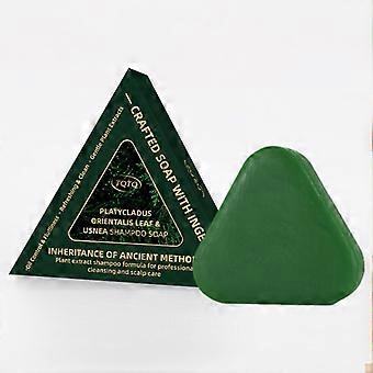 Nature Triangle Shampoo Bar, Natural Usman Grass Shampoos Bar, Gentle Cleansing & Nourishing, Dense Foaming, Long-Lasting Care for Looking Hair, Stren