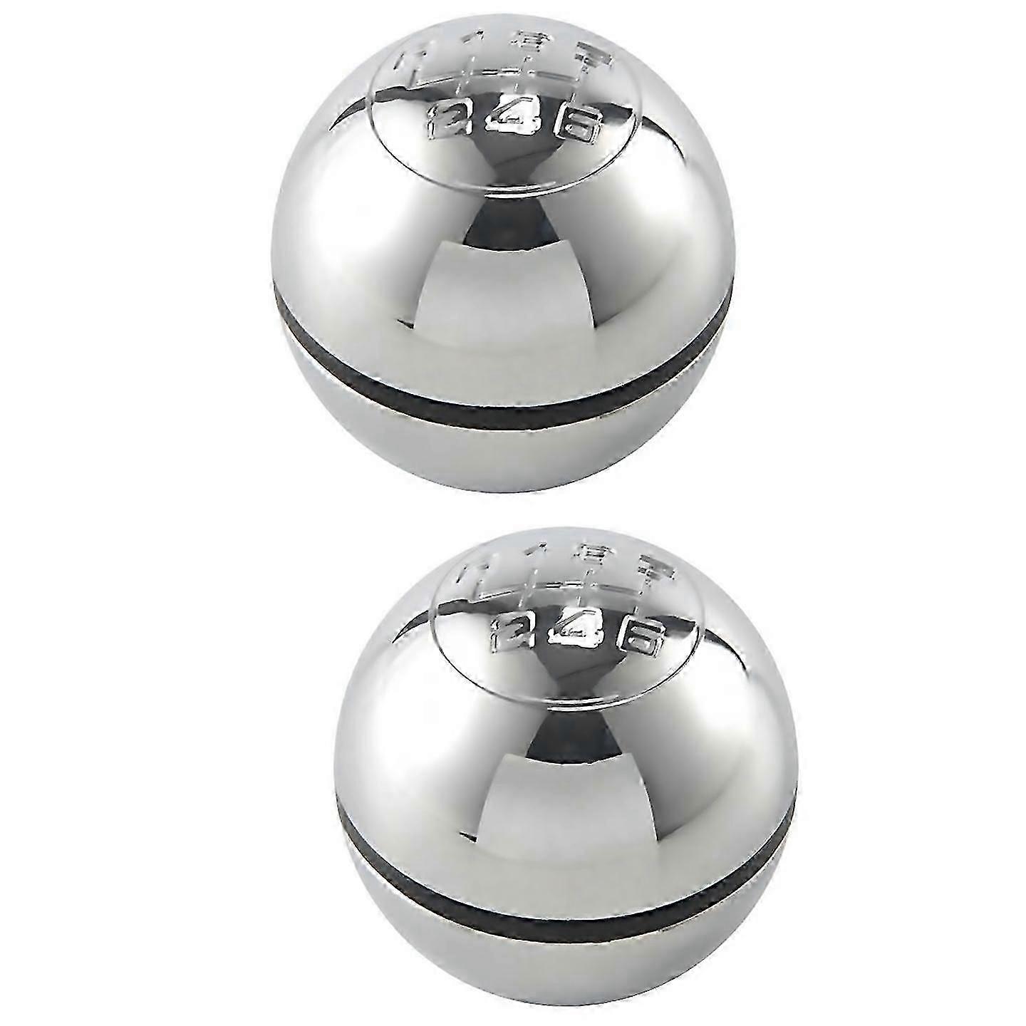 For 2pc 6 speed car manual gear shift knob for
