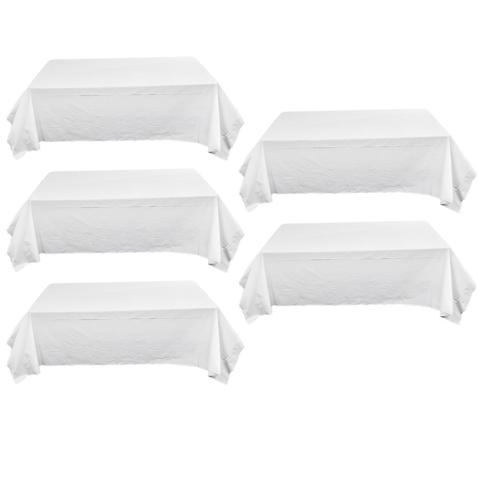 Disposable Tablecloth 15 Pcs Rectangular Design Suitable For Picnics And Dining Room Use With A Time Saving Function In White Color