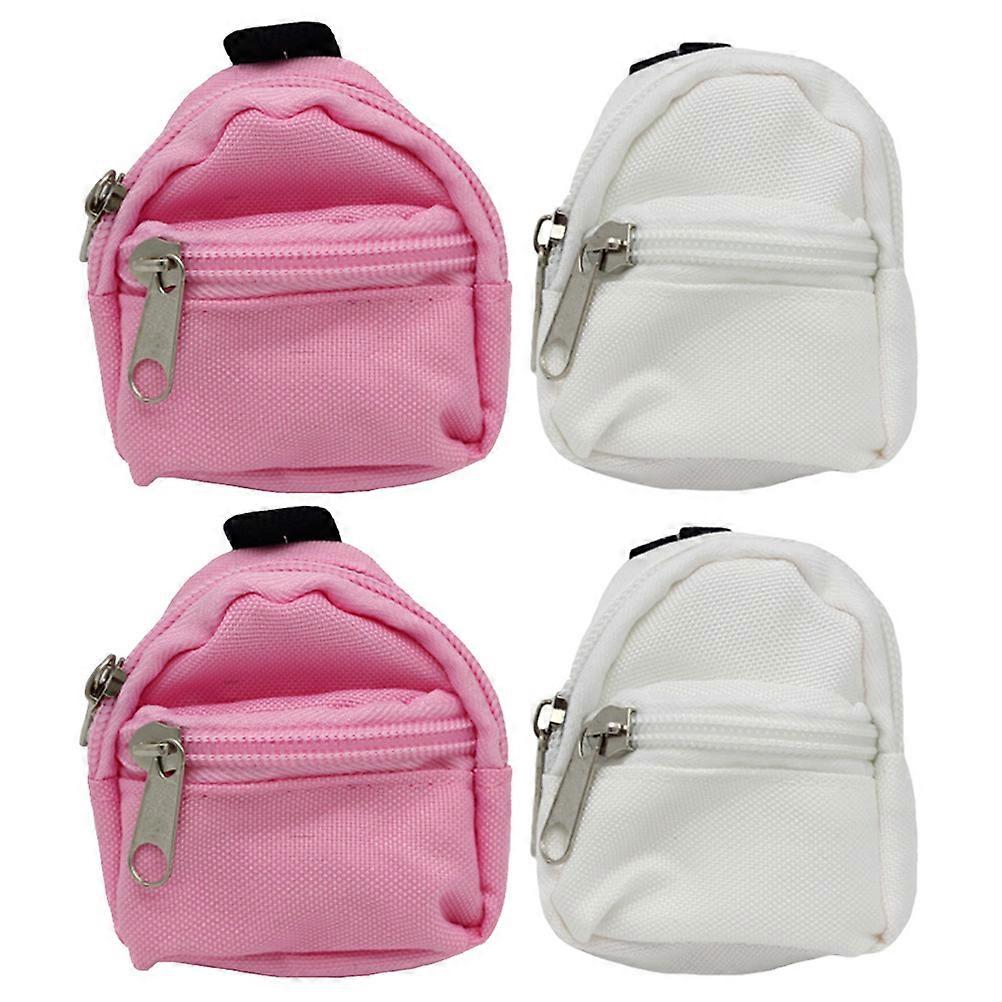 Doll Mini Backpack Decorative Doll Schoolbag Mini Backpack Toy 4Pcs