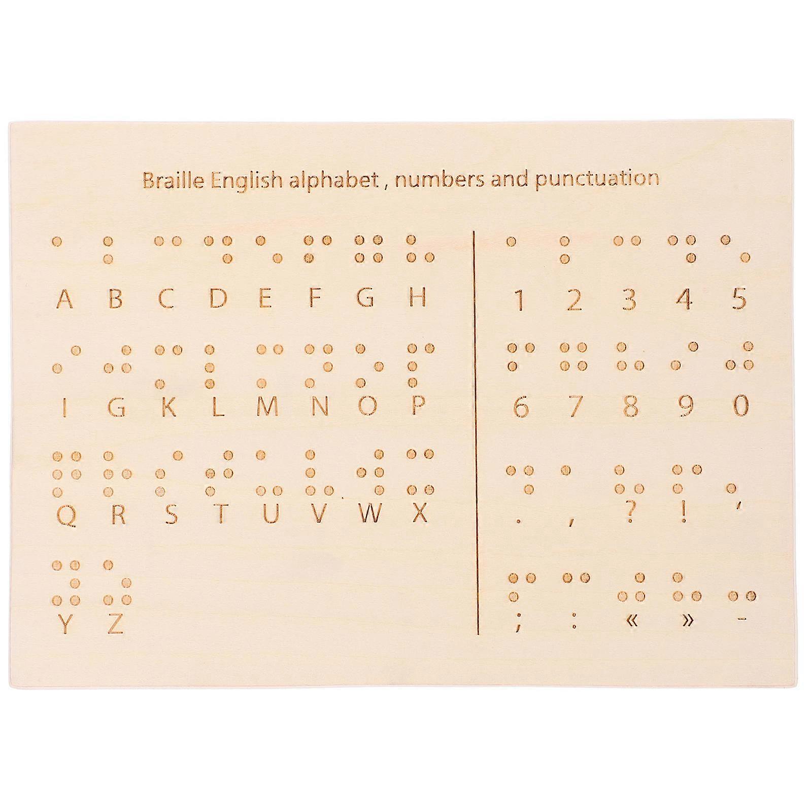Braille Tre-tavle for blinde Undervisningstavler