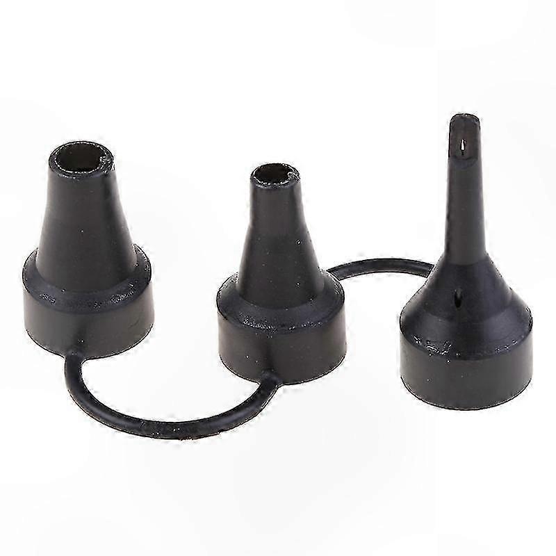 Black Plastic Pump Nozzle for Outdoor Activities, 3 Sizes Air Pump Accessory