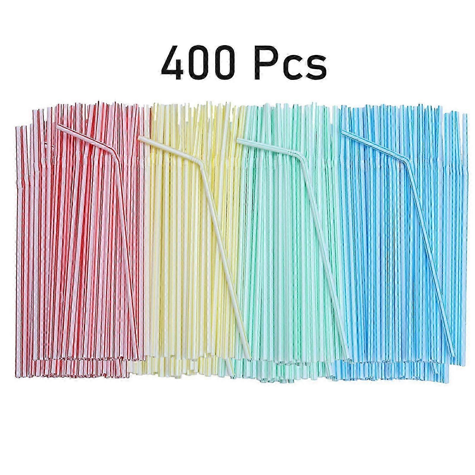 2026 Plastic Drinking Straws Inches Long Multi-Colored Striped Bedable CCBB
