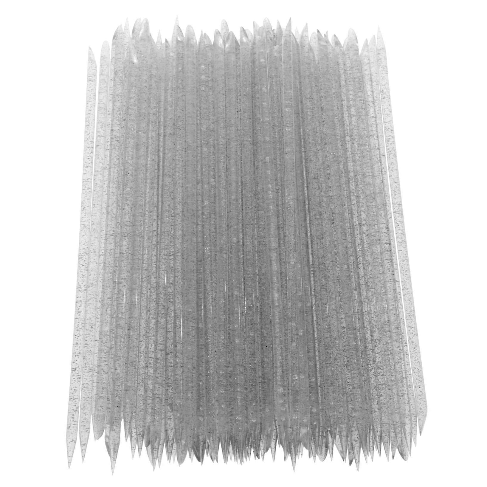 100Pcs Plastic Cuticle Pusher Set DualHead Nail Cleaner Tools with Comfortable NonSlip Grip