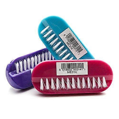 Plastic Nail Cleaning Brush with Ergonomic Grip, Durable Build and Colored Back Row