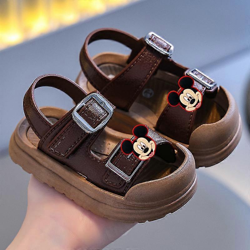 Disney Wear Velcro Casual Shoes Boys and Girls Mickey Mouse Kids Sandals Fashion Soft Bottom Baby Beach Shoes