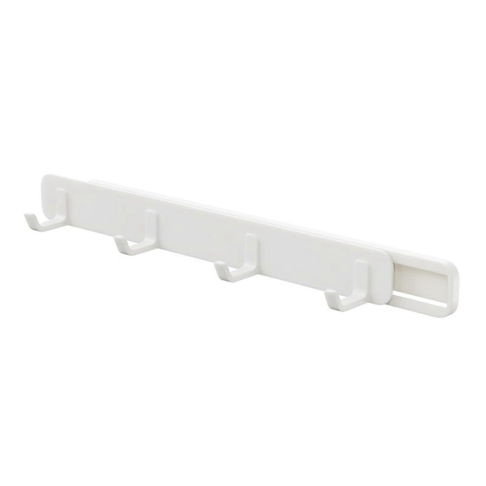 Wall Adhesive Hook Adjustable Length for Bathroom Kitchen Bedroom, Removable No Damage Plastic