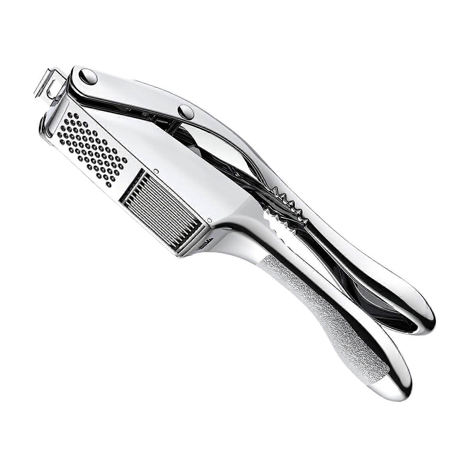 Garlic Press Aluminum Alloy Kitchen Tool for Quick Garlic Mincing and Easy Grip