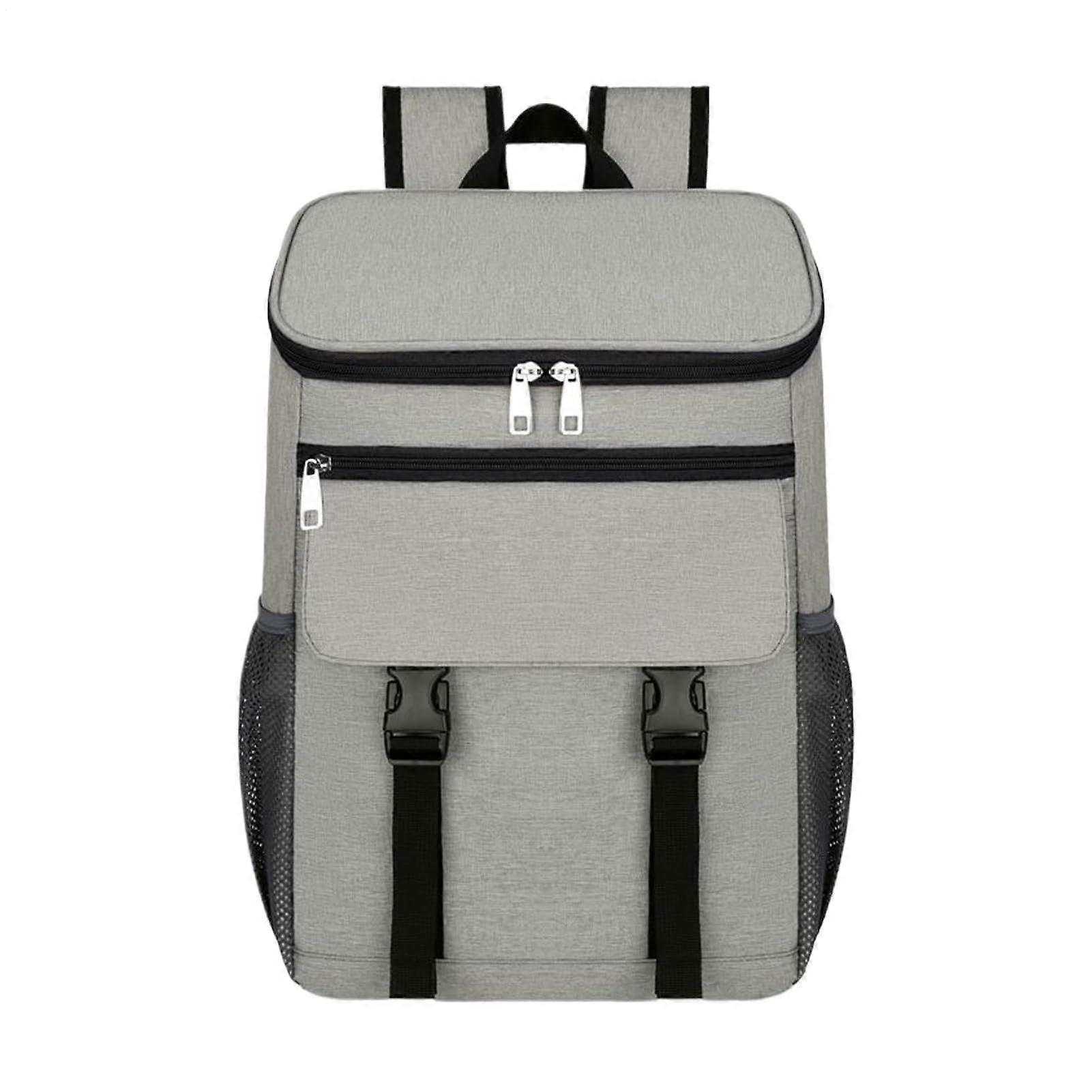 Insulated Cooler Backpack with LeakProof Thermal Insulation, Large Capacity for Hiking, Grey