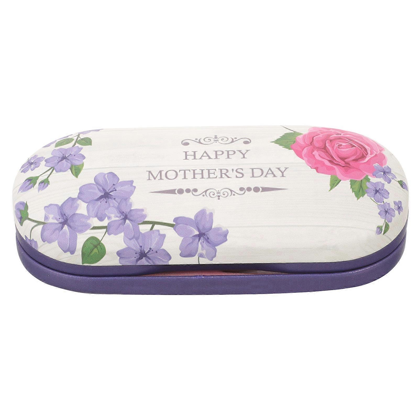 Violet 4Pcs Double Glasses Case for Storage Use Portable Eyeglass Storage Box