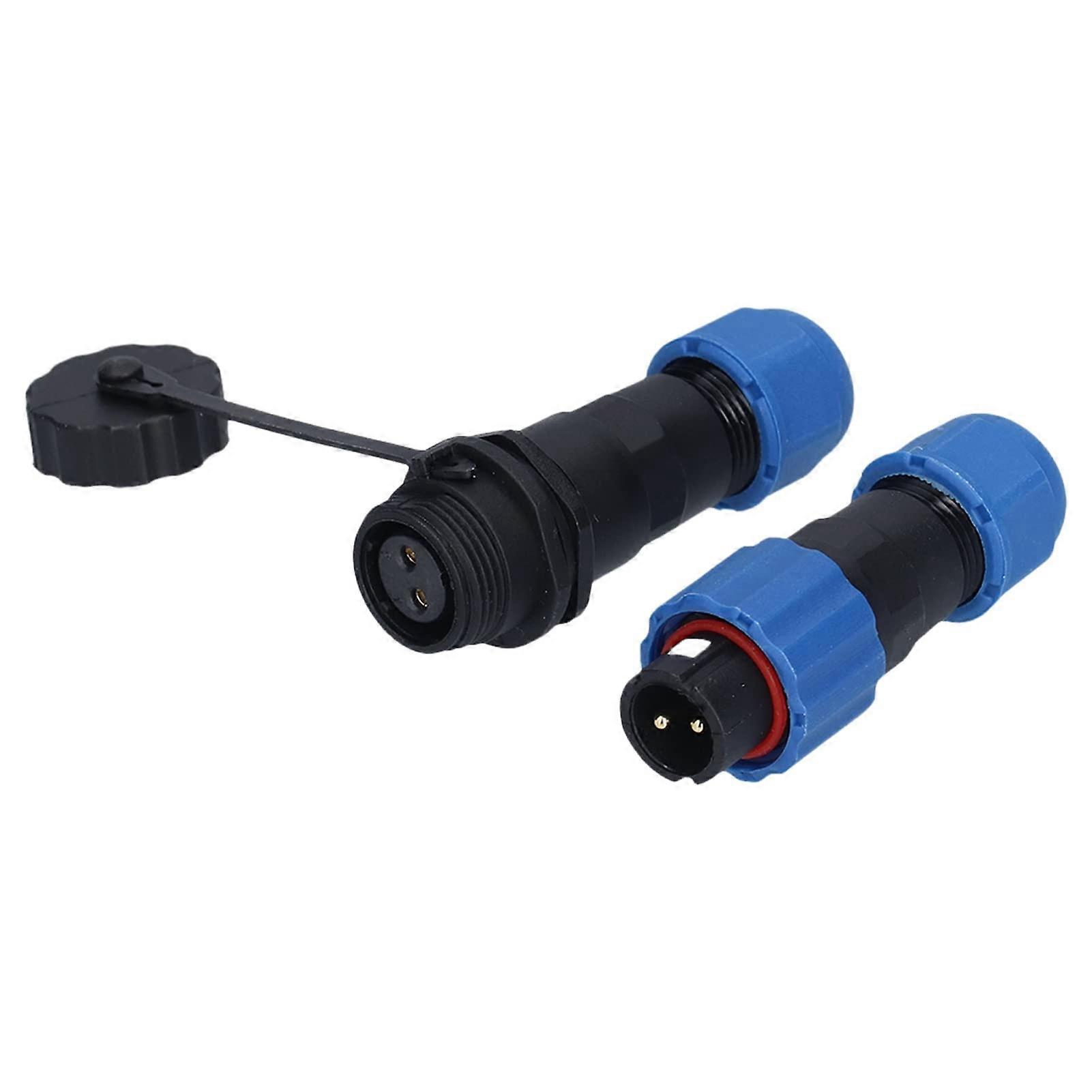 IP68 Aviation Cable Connector Socket with GoldPlated 2 Pin 380V 10A Waterproof Plug