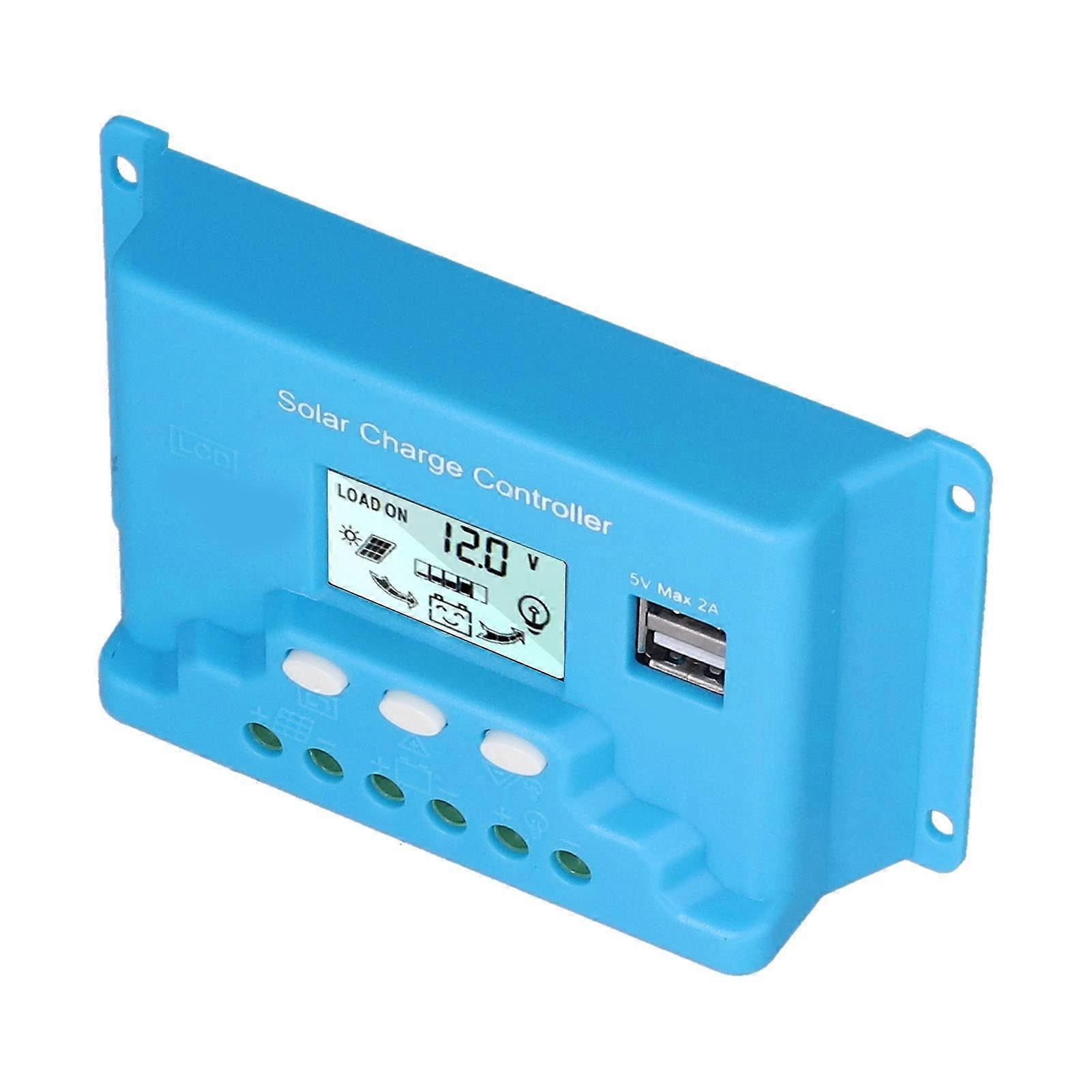 30A Solar Charge Controller with LCD Display, 12V 24V Auto Detection, USB Port and Multi Protection