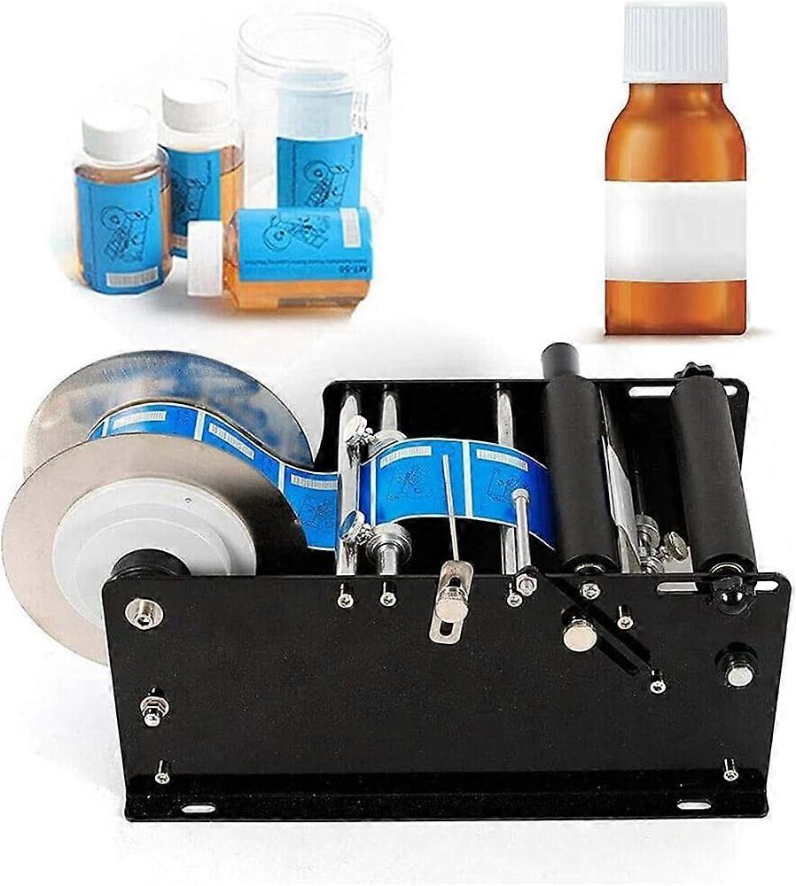 Manual Round Bottle Labeling Machine 15120mm, Precise Label Applicator up to 30 Bottles/Min