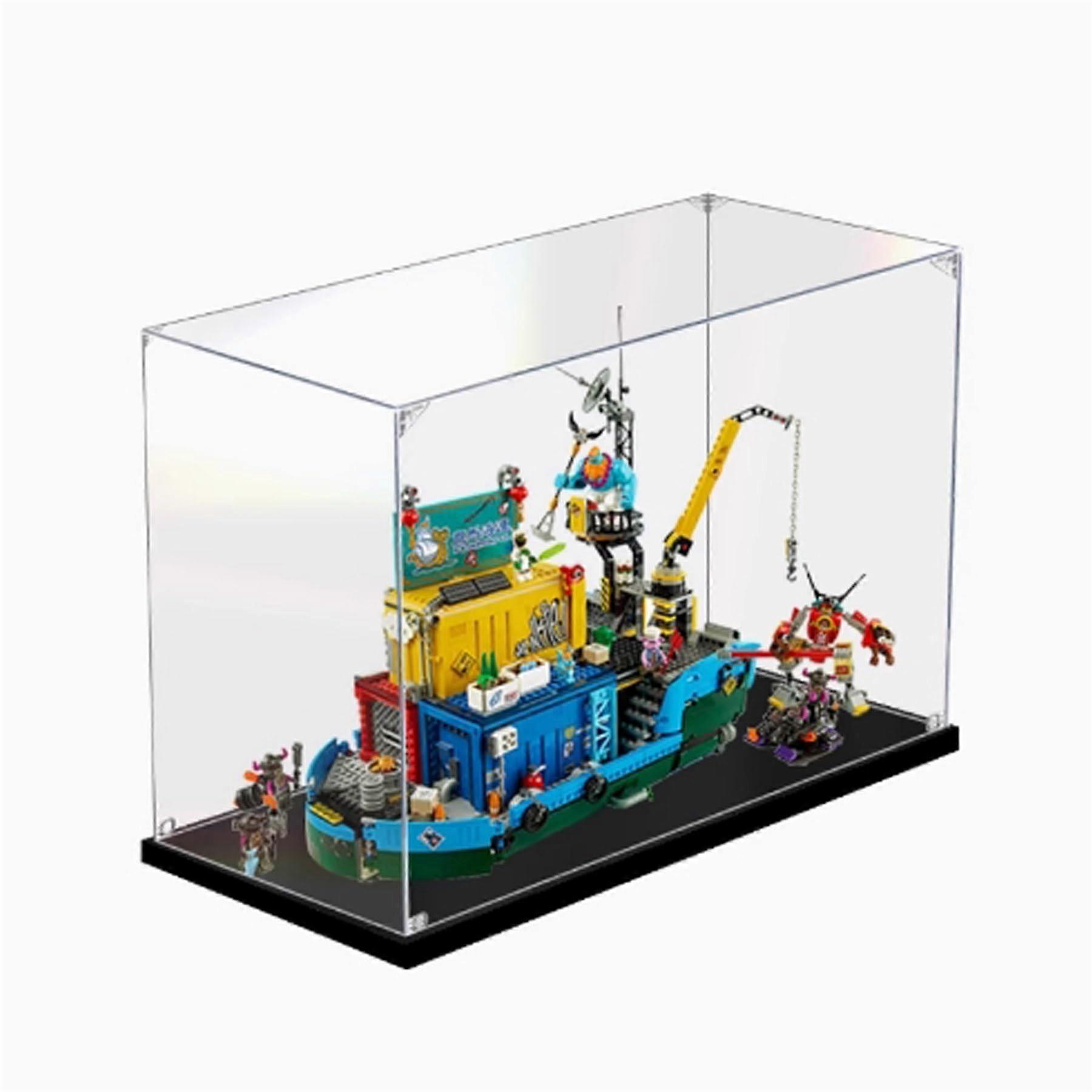 Dustproof Acrylic Display Box for  80013 with Clear Showcase and Stable Black Base
