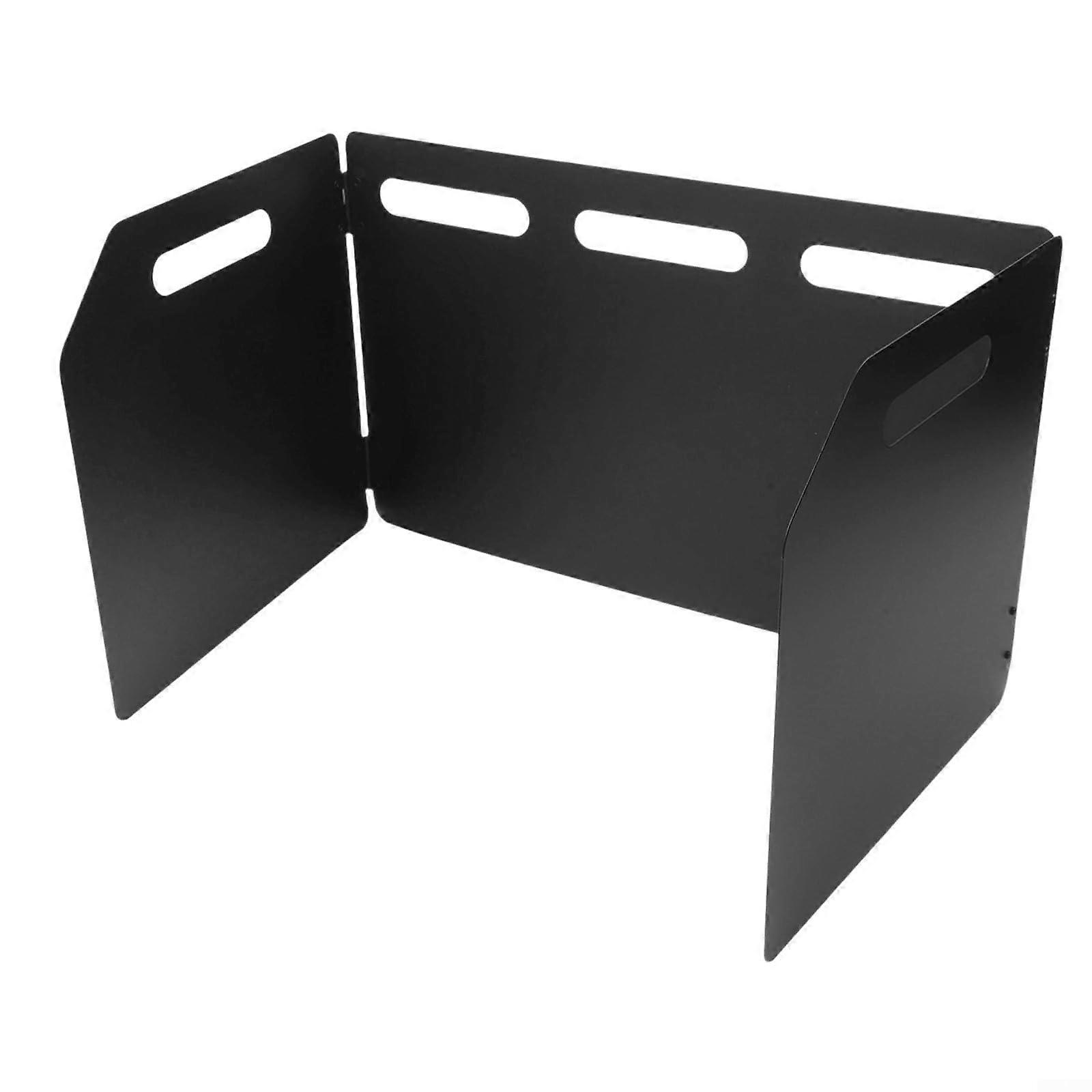 Camping Stove Windshield Foldable Outdoor Cooking Wind Guard ThreeFold Energy Saving Design