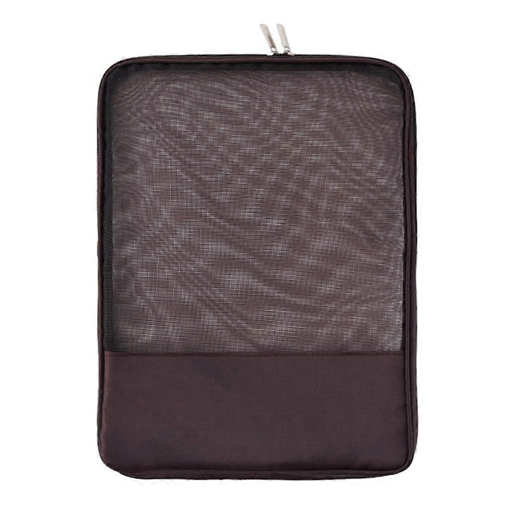 Large Capacity Office Storage Bag Multifunction Nylon Document Organizer for School and Travel Brown