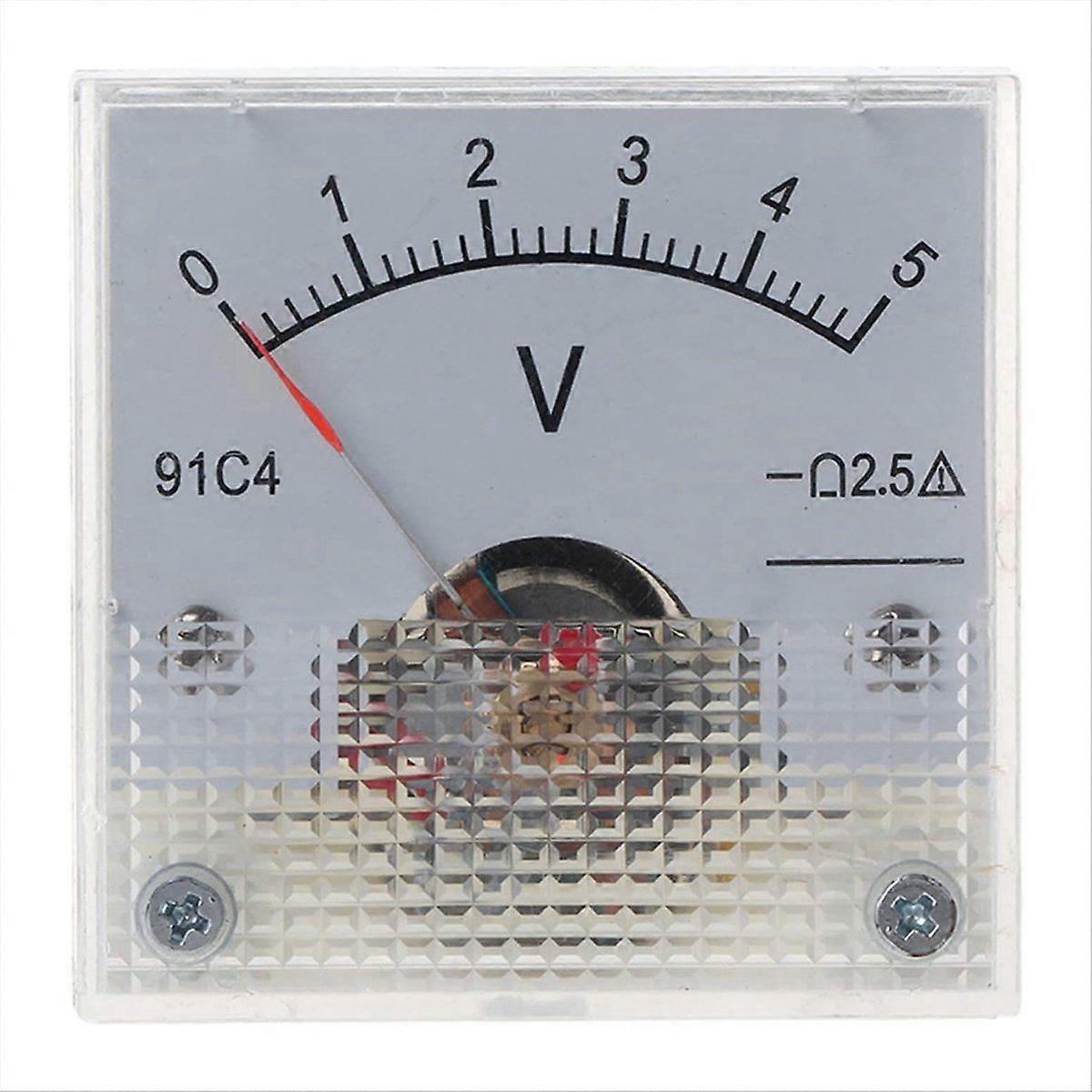 Voltmeter 91C4 for Voltmeter Analog Panel Meter Mechanical Type 5V Style