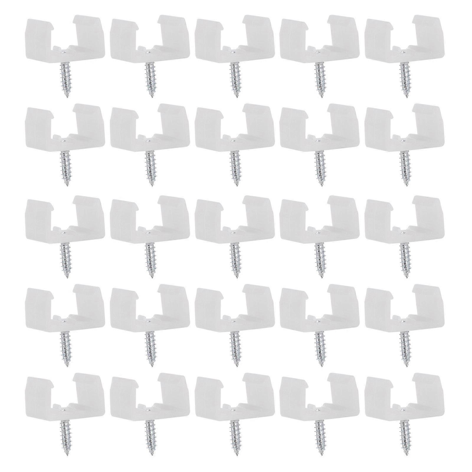 LED Strip Light Clips Plastic Fixing Clips for Strip Light 100Pcs Transparent