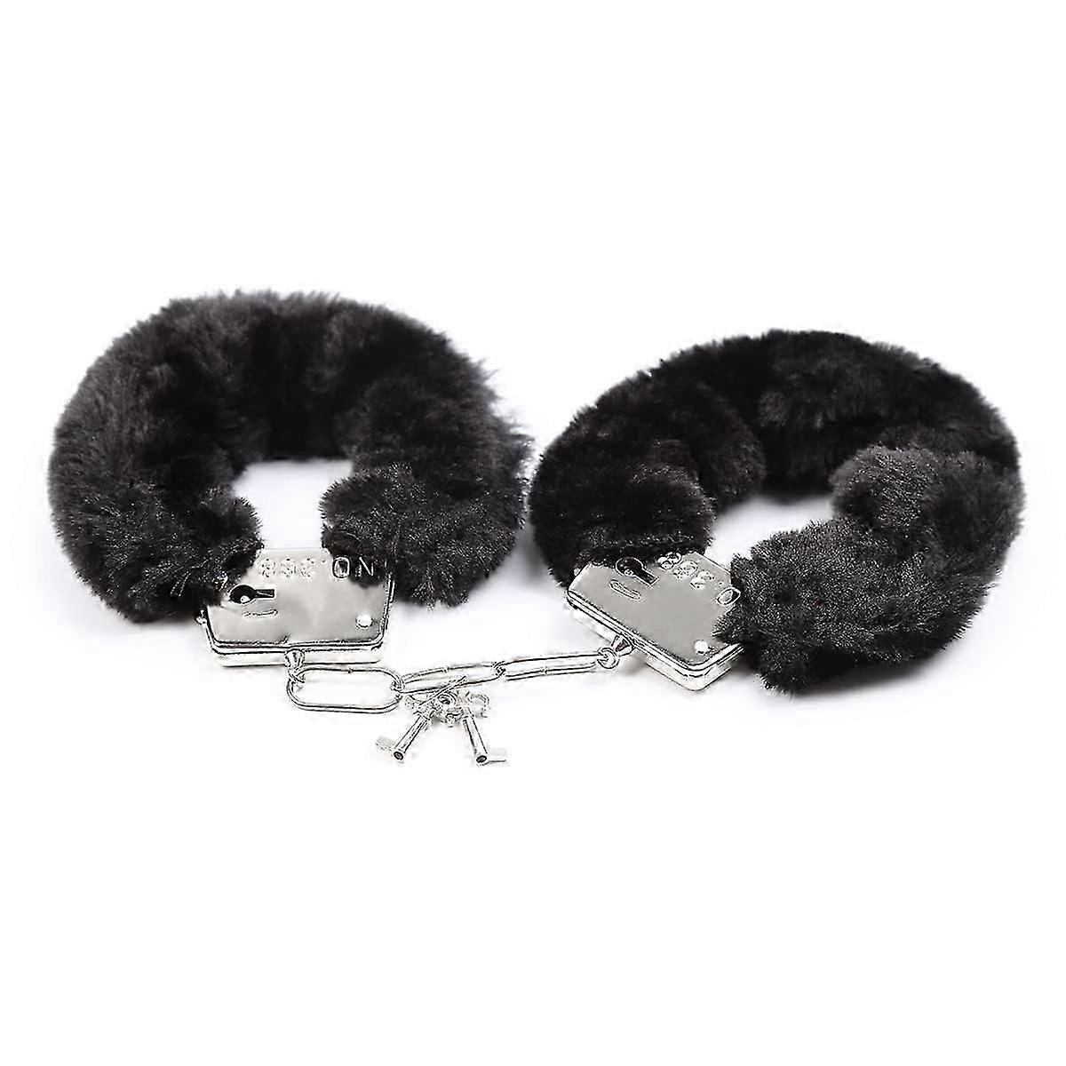 Fluffy Plush Handcuffs Set - Thickened Pair