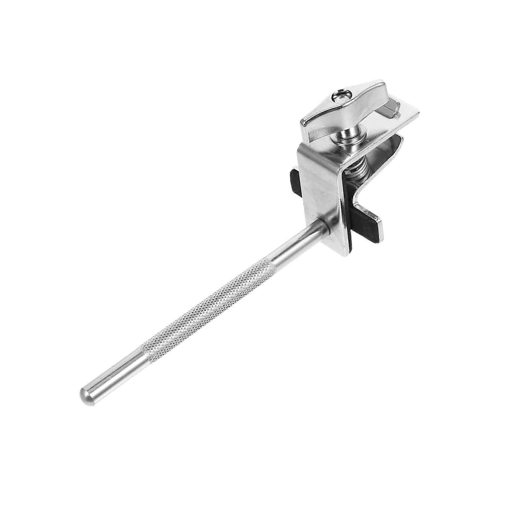 Adjustable Drum Cowbell Holder Clamp Silver Mount for Percussion Instruments and Drum Kits