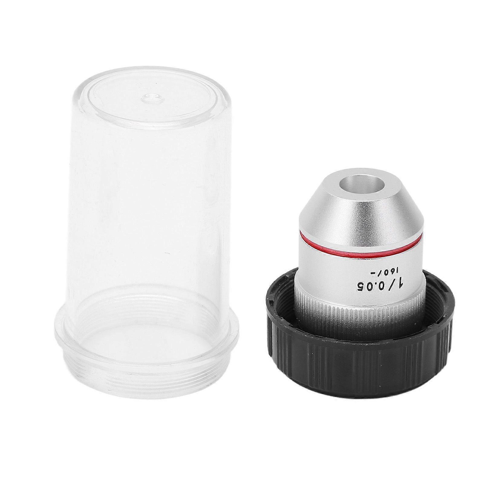 Achromatic Microscope Objective RMS Threaded 1X 195 Achromatic Objective Lens Compatible With Biological Microscope