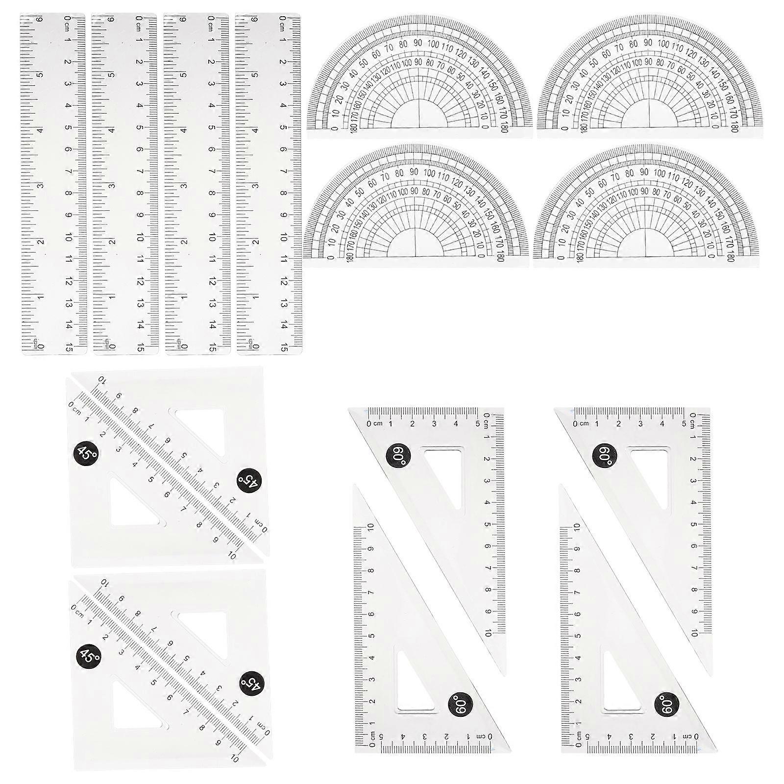 Professional Drawing Triangle Ruler Set for Measuring Use 8Sets